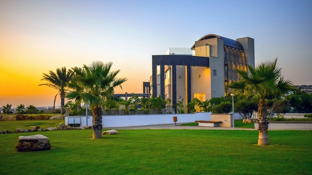 villa, tourism, luxury, architecture, nature, building, afternoon, garden